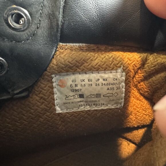 Timberland Boot 6 Inch Premium Waterproof Black Leather Mens 6 Womens 7.5 - Picture 8 of 8